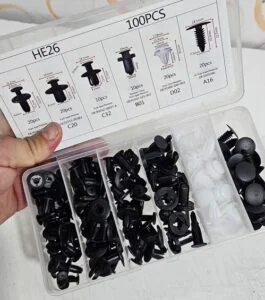 kit de 100 clips de fixation pour carrosserie automobile