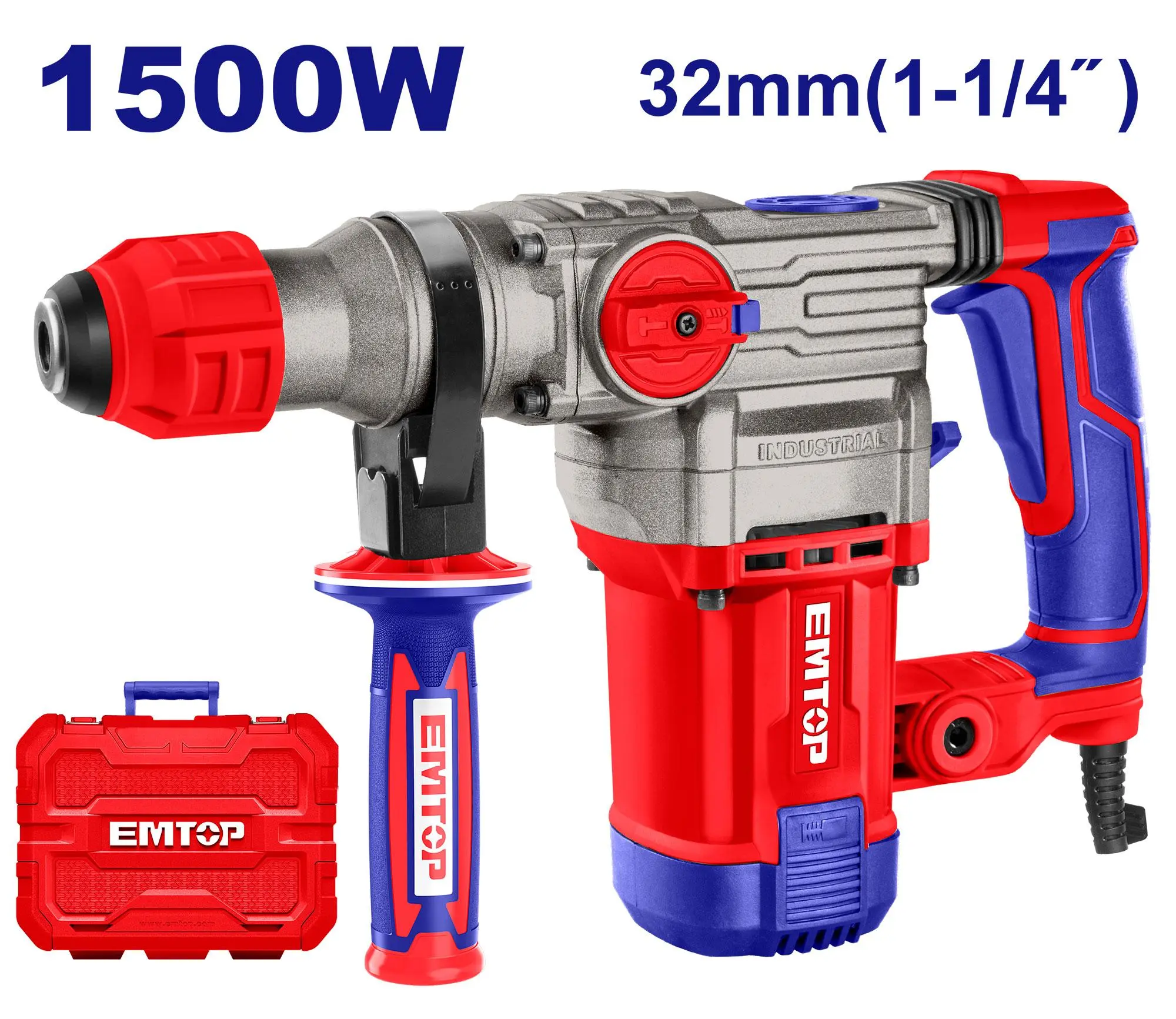 Marteau perforateur 1500W 5.5J EMTOP Marteau perforateur 1500W 5.5J EMTOP